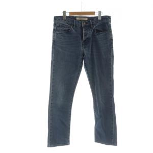 STRAIGHT デニムパンツ ジーンズ ボタンフライ インディゴ W30 青 ブルー GY14 /MQ