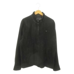 LE COLLEZION スエード シングル ライダース ジャケット ジップアップ 総裏地 ロゴ XL