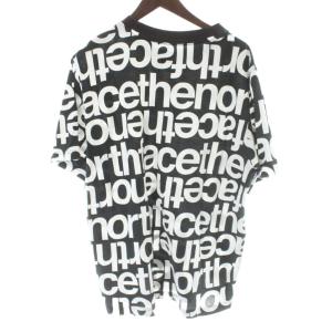 THE NORTH FACE Aop Box Fit Tee Tシャツ L 黒 ブラック 白 ホワイト 文字柄 クルーネック 半袖 /KW
