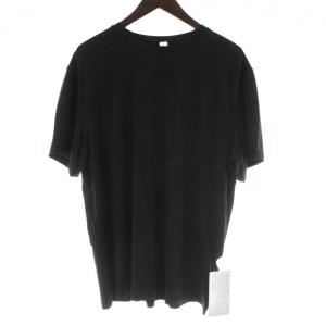 Tシャツ カットソー 12 黒 ブラック 無地 ラウンドネック 半袖 /KW GY99