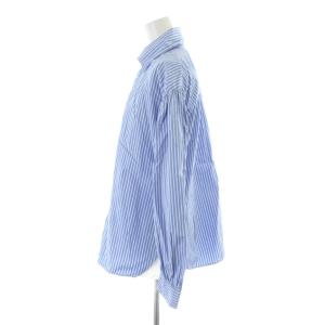POLO RALPH LAUREN シャツ 0 水色 ライトブルー 白 ホワイト ストライプ柄 レギュラーカラー 長袖 /KW GY99