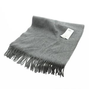 マフラー タグ付き ストール カシミヤ ロゴ グレー GY99 /MQ
