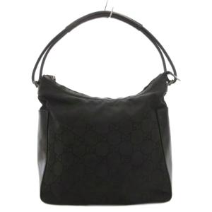 001 3770 ハンドバッグ ワンショルダー GG柄 ナイロン レザー ブラック