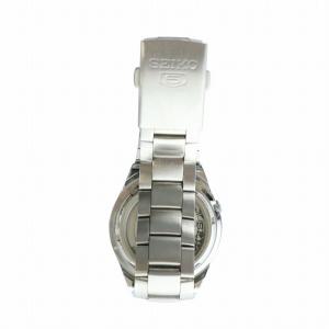 SEIKO ジャンク品 ファイブ 5 腕時計 ウォッチ 自動巻き カレンダー付き デイト ロゴ 白文字盤 シルバー色