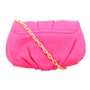 MARC by MARC JACOBS チェーンショルダーバッグ レザー ロゴプレート フラップ ピンク /JS GY99