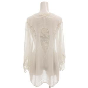 JUNYA WATANABE AD2012 カットソー ブラウス レース シアー 長袖 XS 白 ホワイト /FF GY99