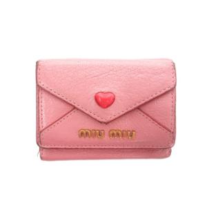 マドラス ラブレター 三つ折り財布 ハート ピンク /UO GY04