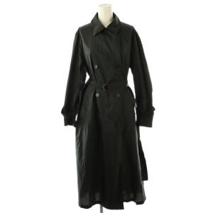 24SS ナイロン タフタ ソフト トレンチ コート 36 ブラック