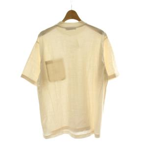 Christian Dior タグ付き Tシャツ M アイボリー 半袖 ポケット 刺繍 トップス カットソー /PP GY14