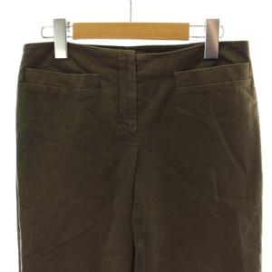 PRADA ストレートパンツ ストレッチ 40 茶 ブラウン 長ズボン スラッシュポケット フルレングス /PP GY14