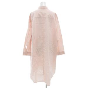 MM6 Maison Margiela 17AW バンドカラーシャツワンピース ひざ丈 長袖 イタリア製 36 ピンク S52CT0254 S47294