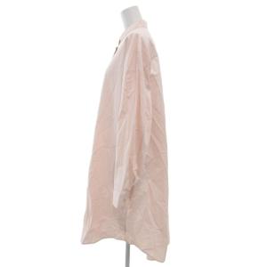 MM6 Maison Margiela 17AW バンドカラーシャツワンピース ひざ丈 長袖 イタリア製 36 ピンク S52CT0254 S47294