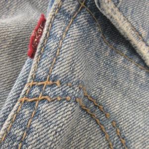 Levi's 517 デニム W34 L33 ブルー インディゴ ダメージ加工 ウォッシュ加工