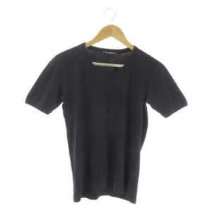 Tシャツ 46 紺 ネイビー 無地 ラウンドネック 半袖 /AO21 GY99