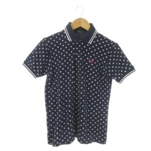 KNIT POLO SHIRT ニットポロシャツ 半袖 ロゴ L ブラック FZ1826 /KH