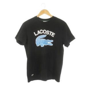 半袖Tシャツ クルーネック 丸首 ロゴプリント フロッキー加工 4 黒 ブラック /CK10 GY99