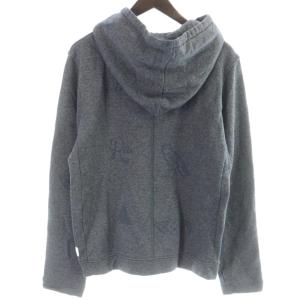 PAUL SMITH パーカー 長袖 L 紺 ネイビー フード付き ジップアップ 総柄 /KW GY99