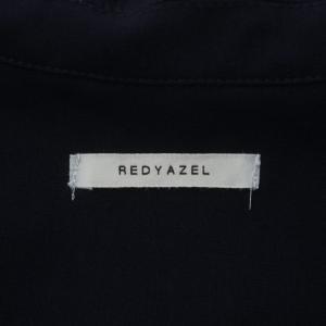 REDYAZEL シャツワンピース 半袖 ロング プリーツ M 紺 ネイビー /XZ GY99