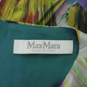 Max Mara 白タグ ブラウス ノースリーブ クルーネック 総柄 マルチカラー /XZ GY99