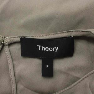 Theory シャツ ブラウス 絹 シルク ノースリーブ P 茶色 ブラウン /XZ GY99