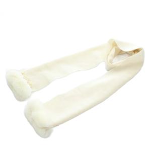 ストール マフラー ファー 花 フラワー ラインストーン パール 白 ホワイト /XZ GY99