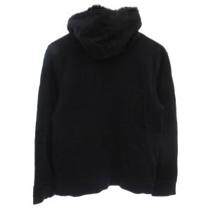 BURBERRY BLACK LABEL パーカー フーディ ジップアップ ラビットファー 2 黒 ブラック /FF GY35