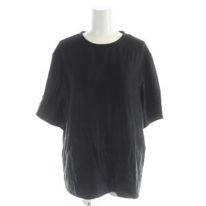 23SS レーヨン Tシャツ カットソー 半袖 無地 34 XS 黒 ブラック /MW GY47
