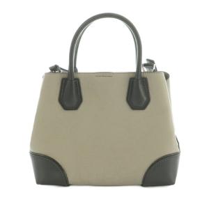 MICHAEL KORS 2WAY ハンドバッグ ショルダーバッグ バイカラー レザー グレー 黒 /MI GY47