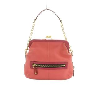 COACH ハンドバッグ がま口 チェーンショルダー レザー ピンク 13378 /MI GY47