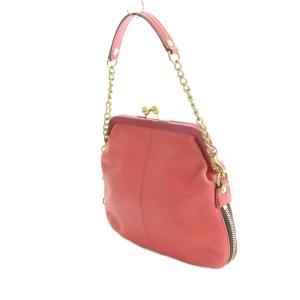 COACH ハンドバッグ がま口 チェーンショルダー レザー ピンク 13378 /MI GY47