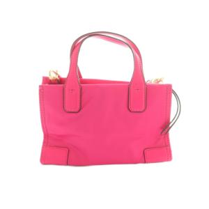 TORY BURCH 2WAY ミニハンドバッグ ショルダーバッグ ナイロン ショッキングピンク /MI GY47