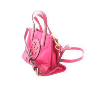 TORY BURCH 2WAY ミニハンドバッグ ショルダーバッグ ナイロン ショッキングピンク /MI GY47