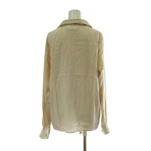 Max Mara シャツ ブラウス 絹 シルク 40 ベージュ オープンカラー 長袖 トップス /PP GY47