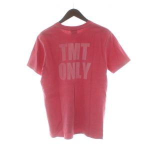TMT Tシャツ L 赤 レッド 半袖 クルーネック ロゴ バックプリント USED加工 カットソー /PP GY99