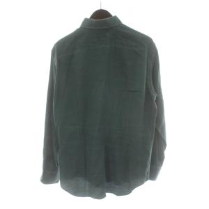 CORNELIANI シャツ 41 緑 グリーン 長袖 ボタンダウンカラー 無地 USED加工 /PP GY99