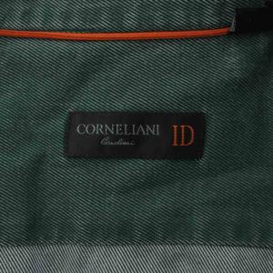 CORNELIANI シャツ 41 緑 グリーン 長袖 ボタンダウンカラー 無地 USED加工 /PP GY99