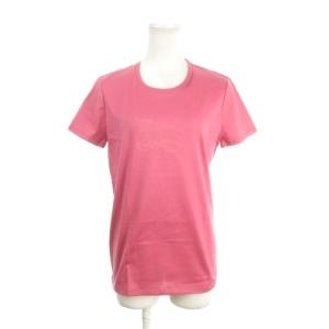 Tシャツ 2 ピンク 半袖 ラウンドネック ロゴ プリント /AH26 GY99