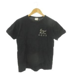 BUZZ RICKSON’S Tシャツ S 黒 ブラック 半袖 グラフィックプリント クルーネック /MN24 GY99