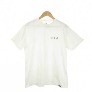 半袖Tシャツ クルーネック 丸首 ロゴ刺繍 L 白 ホワイト /CK5 GY99