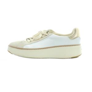 スニーカー シューズ 靴 ロゴ レザー 6.5 23.5cm 白 ホワイト GY99 /MQ