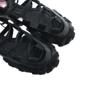 DIESEL レースアップシューズ 靴 リボン 24cm 黒 ブラック GY99 /MQ