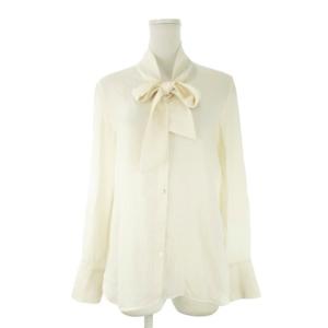 シャツ ブラウス 2 ライトベージュ ボウタイ 長袖 前開き /CK24 GY99