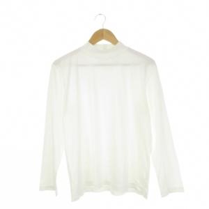 Tシャツ L 白 ホワイト 無地 モックネック 長袖 /CK22 GY99