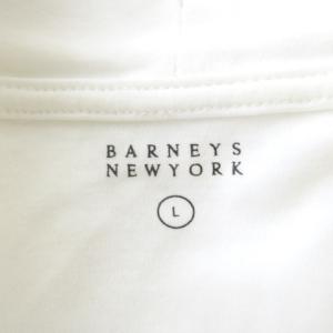 BARNEYS NEW YORK Tシャツ L 白 ホワイト 無地 モックネック 長袖 /CK22 GY99