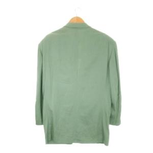 LANVIN Studio シルクテーラードジャケット シングル 背抜き 50-36 緑 グリーン /CK7 GY99