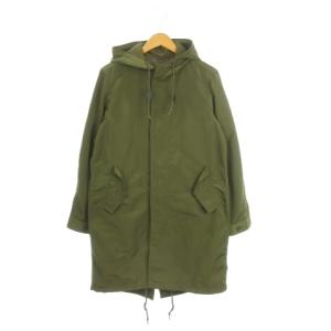 The 1st. Floor モッズコート スプリングコート S 緑 カーキ フード付き 長袖 無地 /MN23