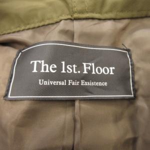 nano universe The 1st. Floor モッズコート スプリングコート S 緑 カーキ フード付き 長袖 無地 /MN23