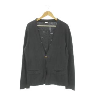 カーディガン L グレー Vネック 長袖 ポケット付き /AO8 GY99