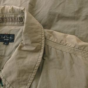 Paul Smith JEANS シャツジャケット 上着 L 緑 グリーン カーキ 長袖 レギュラーカラー フラップポケット /AO9 GY99