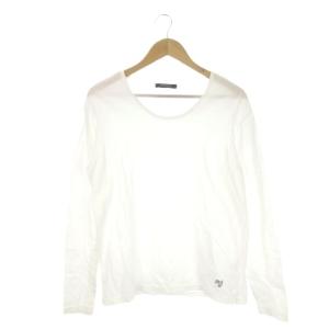 Tシャツ 2 白 ホワイト 長袖 ラウンドネック ロゴ /AO28 GY99